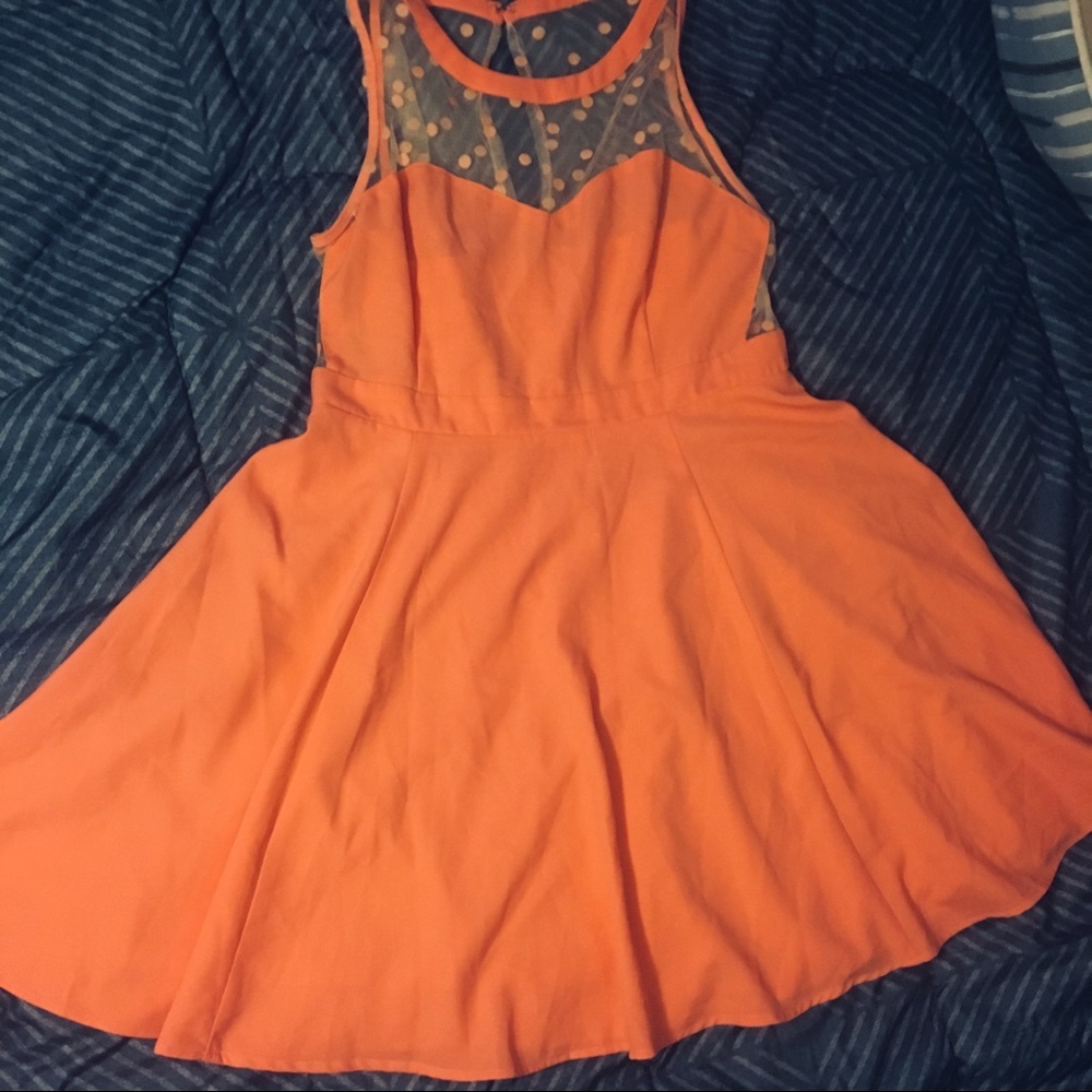 Coral Pink Skater Dress